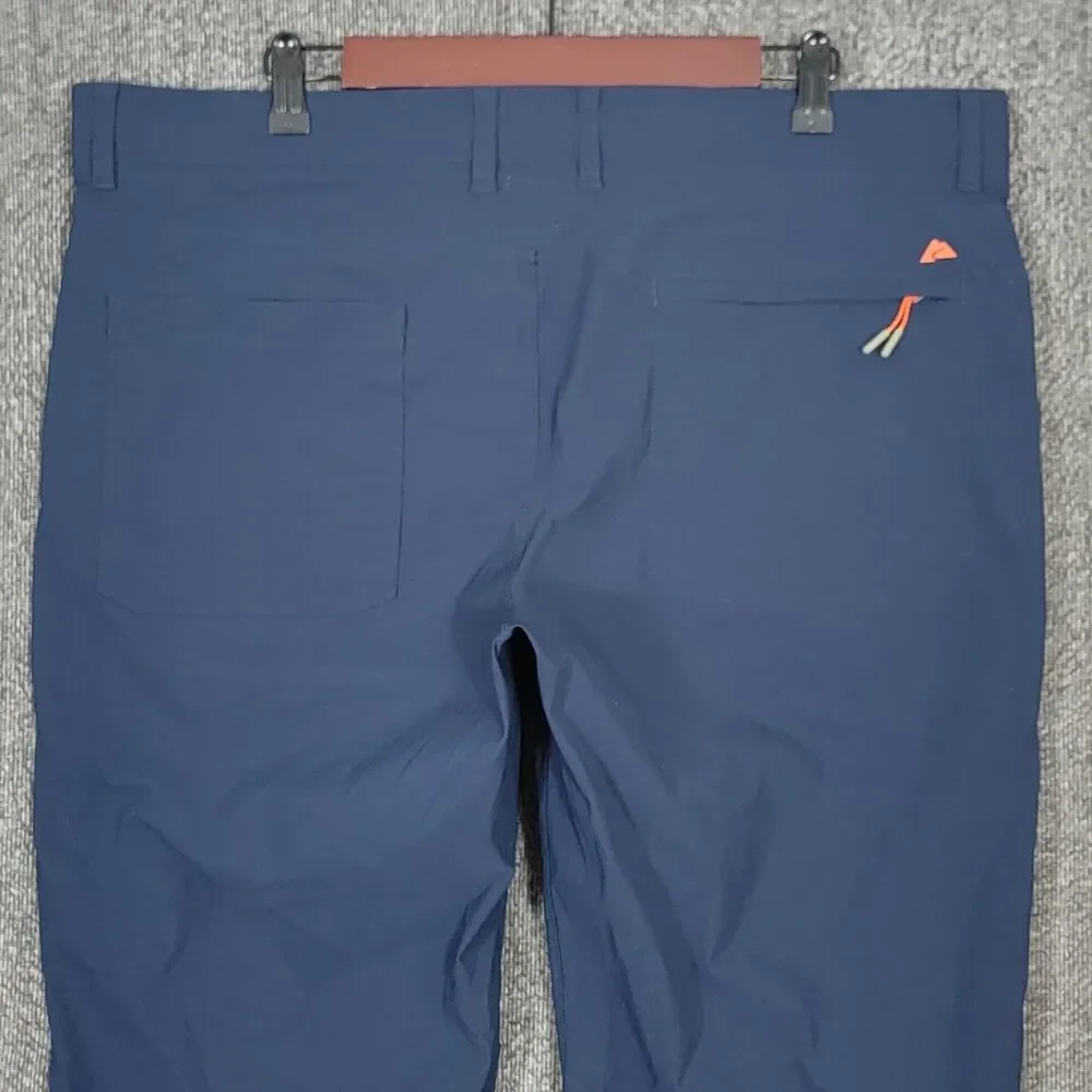 Ozark Trail Hiking Pant Men 38x24 Blue Straight Leg Nylon Blend Articulated Knee